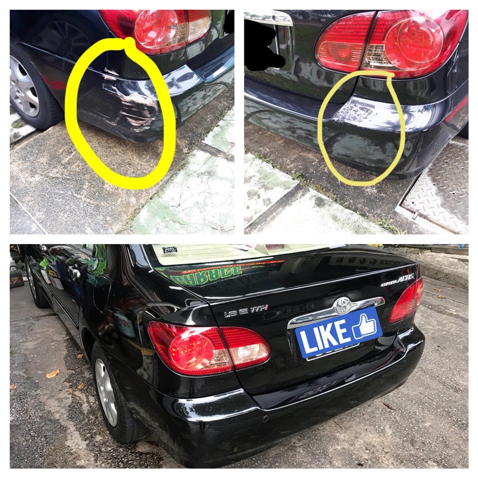Toyota Altis Rear Bumper Repair - Click Image to Close